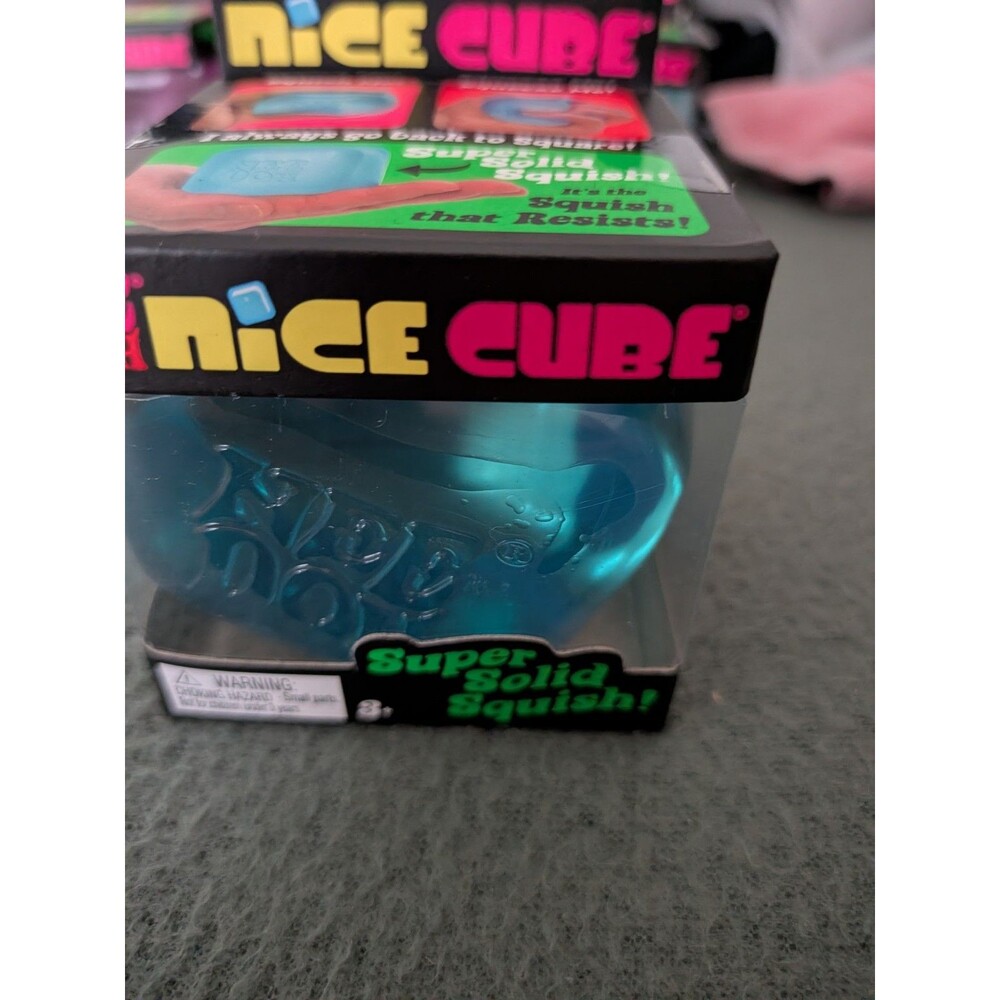 NeeDoh Nice Cube 3 Pack Blue Pink Purple Super Solid Squish Schylling NEW
